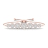Thumbnail Image 1 of Diamond Bolo Bracelet 1 ct tw Round 10K Rose Gold 7"