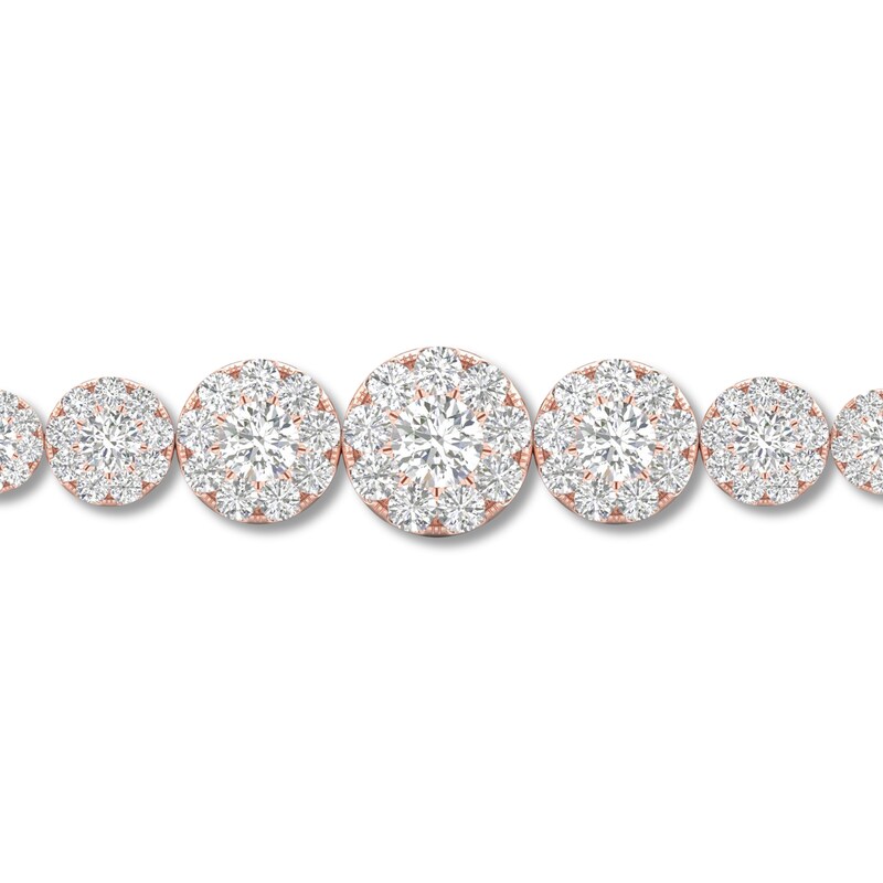 Main Image 2 of Diamond Bolo Bracelet 1 ct tw Round 10K Rose Gold 7"