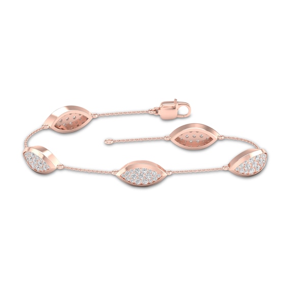 Jared The Galleria Of Jewelry Diamond Bracelet 1/2 ct tw Round 10K Rose Gold