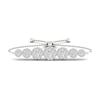 Thumbnail Image 1 of Diamond Bolo Bracelet 1 ct tw Round 10K White Gold 7"