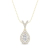 Thumbnail Image 1 of Diamond Necklace 1/4 ct tw Pear-shaped/Round 10K Yellow Gold