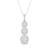 Thumbnail Image 1 of Diamond 3-Stone Necklace 1 ct tw Round 10K White Gold