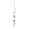 Thumbnail Image 4 of Diamond 3-Stone Necklace 1 ct tw Round 10K White Gold