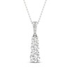 Thumbnail Image 1 of Diamond Pendant Necklace 1/2 ct tw Round 10K White Gold