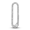 Oval Push Charm 1/5 ct tw Diamond 14K White Gold