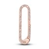 Oval Push Charm 1/5 ct tw Diamond 14K Rose Gold