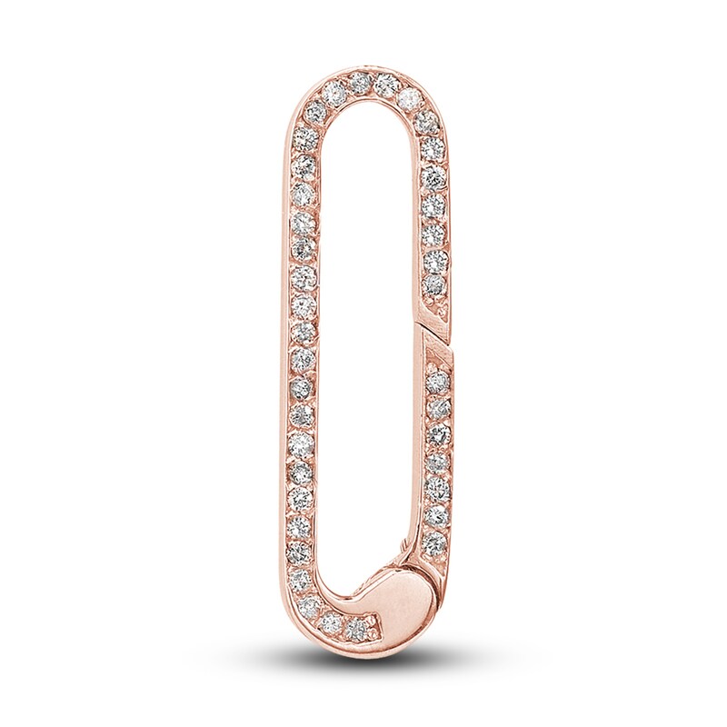 Oval Push Charm 1/5 ct tw Diamond 14K Rose Gold