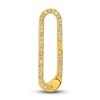 Oval Push Charm 1/5 ct tw Diamond 14K Yellow Gold
