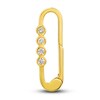 Oval Push Charm 1/8 ct tw Diamond 14K Yellow Gold