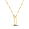Oval Push Charm 1/8 ct tw Diamond 14K Yellow Gold