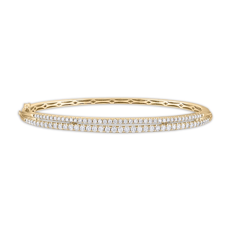 Main Image 1 of Diamond Smile Bracelet 1-1/2 ct tw Round 14K Yellow Gold