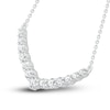 Thumbnail Image 2 of Diamond Necklace 1/2 ct tw Round 10K White Gold