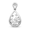 Diamond Teardrop Charm 1/5 ct tw Round 14K White Gold
