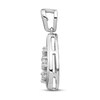 Diamond Teardrop Charm 1/5 ct tw Round 14K White Gold