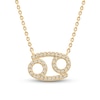 Thumbnail Image 1 of Diamond Cancer Necklace 1/10 ct tw 10K Yellow Gold