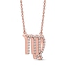Thumbnail Image 2 of Diamond Virgo Necklace 1/10 ct tw 10K Rose Gold