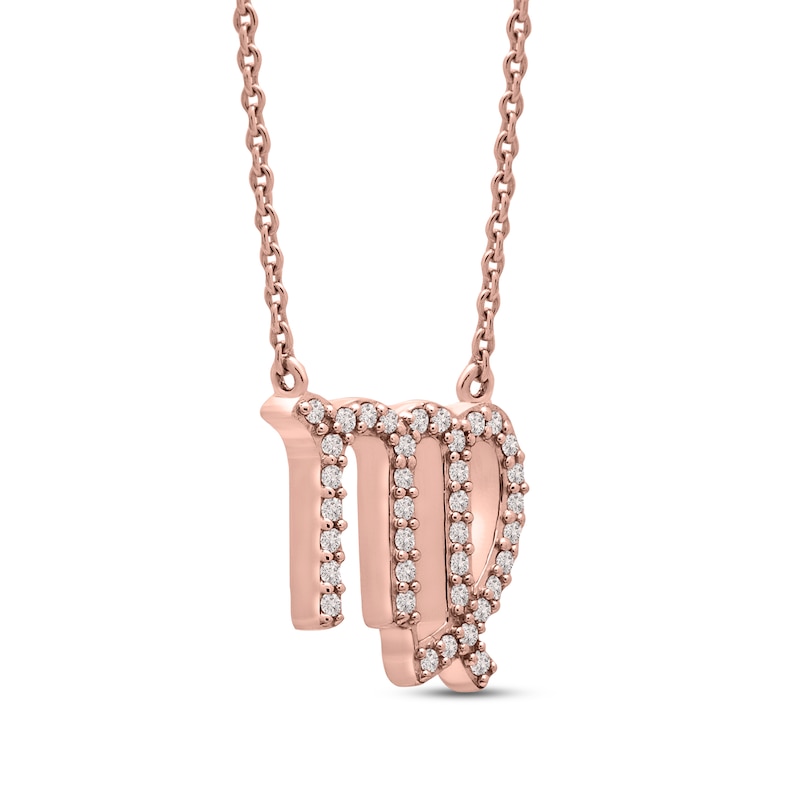 Main Image 2 of Diamond Virgo Necklace 1/10 ct tw 10K Rose Gold