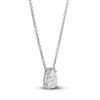 Thumbnail Image 1 of Lab-Created Diamond Solitaire Necklace 1 ct tw Pear-shaped 14K White Gold 19" (SI2/F)