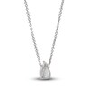 Thumbnail Image 2 of Lab-Created Diamond Solitaire Necklace 1 ct tw Pear-shaped 14K White Gold 19" (SI2/F)