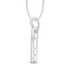Thumbnail Image 3 of Diamond Heart Pendant Necklace 1/2 ct tw Round 10K White Gold