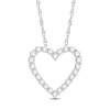 Thumbnail Image 1 of Diamond Heart Necklace 1 ct tw Round 14K White Gold 18"