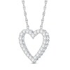 Thumbnail Image 2 of Diamond Heart Necklace 1 ct tw Round 14K White Gold 18"