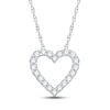 Thumbnail Image 1 of Diamond Heart Necklace 1/4 ct tw Round 10K White Gold