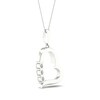 Thumbnail Image 4 of Diamond 3-Stone Heart Pendant Necklace 1/2 ct tw Round 10K White Gold 18"