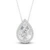 Thumbnail Image 1 of Diamond Pendant Necklace 1/2 ct tw Round 14K White Gold 18&quot;