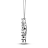 Thumbnail Image 3 of Diamond Heart Pendant Necklace 1/2 ct tw Round 10K White Gold 18&quot;