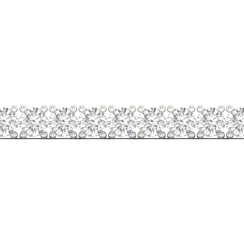 Main Image 2 of Lab-Grown Diamond Tennis Bracelet 10 ct tw Round 14K White Gold