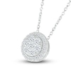 Thumbnail Image 2 of Diamond Pendant Necklace 1/2 ct tw Round 10K White Gold 18"
