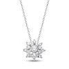 Thumbnail Image 1 of Diamond Cluster Necklace 3/8 ct tw Round 14K White Gold 18"