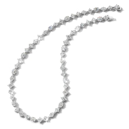 Jared Atelier Diamond Tennis Necklace 33-1/2 ct tw Round/Princess/ Emerald/Cushion/Oval/ Marquise Platinum 17"