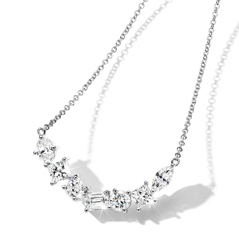 Main Image 1 of Jared Atelier Diamond Necklace 4-3/8 ct tw Round/Cushion/ Oval/Emerald/Princess/Marquise Platinum 17&quot;