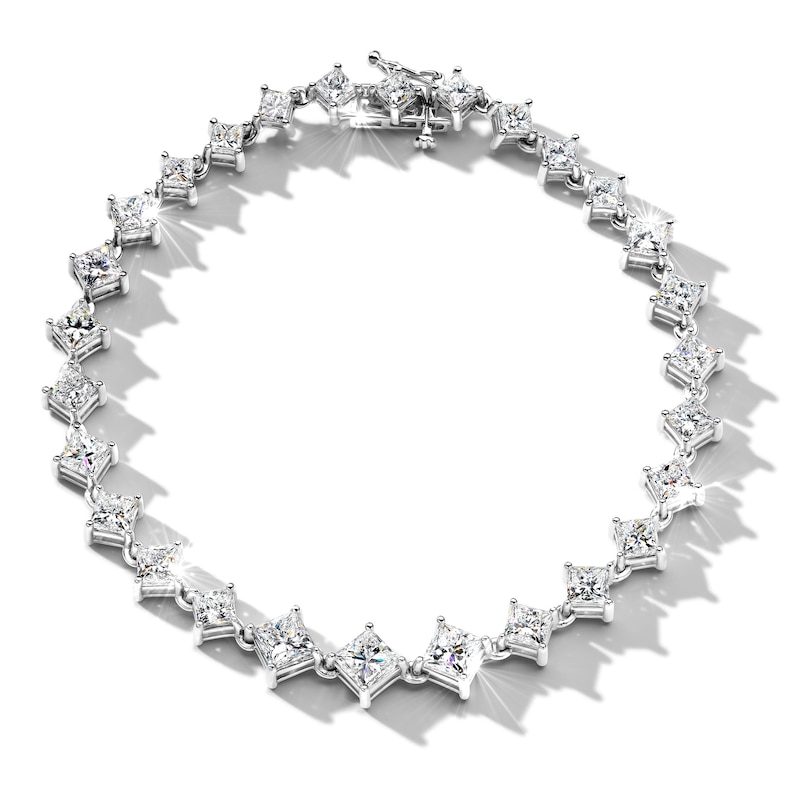 Jared Atelier Diamond Tennis Bracelet 9-7/8 ct tw Princess Platinum 7.5"