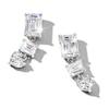 Jared Atelier Diamond Drop Earrings 3-1/5 ct tw Emerald/Heart Platinum