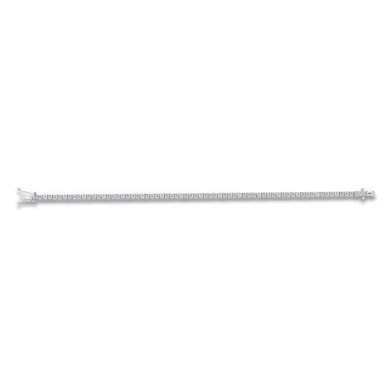 Main Image 2 of Diamond Tennis Bracelet 3-1/2 ct tw Round 14K White Gold