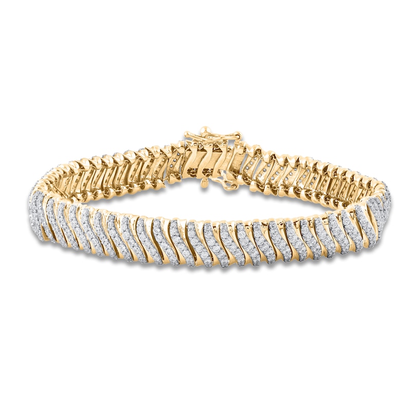Main Image 1 of Diamond Bracelet 5 ct tw Round 14K Yellow Gold