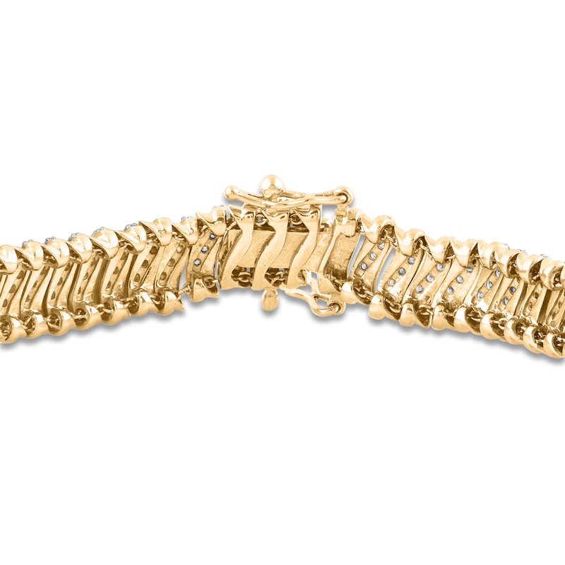 Diamond Tennis Bracelet 5 ct tw Round 14K Yellow Gold