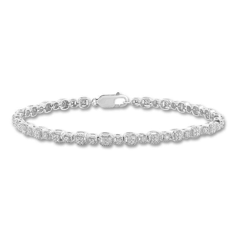 Main Image 1 of Diamond Tennis Bracelet 1/2 ct tw Round 14K White Gold