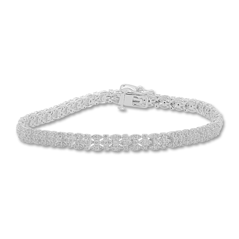 Diamond Tennis Bracelet 2 ct tw Round 14K White Gold