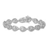 Thumbnail Image 0 of Diamond Tennis Bracelet 4 ct tw Round/Baguette 14K White Gold