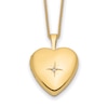 Thumbnail Image 1 of Heart Locket Necklace Diamond Accents 14K Yellow Gold 18"