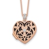 Thumbnail Image 0 of Heart Locket Necklace Diamond Accents 14K Rose Gold 18"