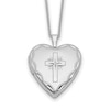 Thumbnail Image 0 of Heart Locket Necklace Diamond Accents 14K White Gold 18"
