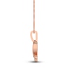 Thumbnail Image 3 of Diamond Paw Pendant Necklace 1/10 ct tw Round 10K Rose Gold 18"