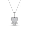 Thumbnail Image 1 of Diamond Paw Pendant Necklace 1/10 ct tw Round 10K White Gold 18"