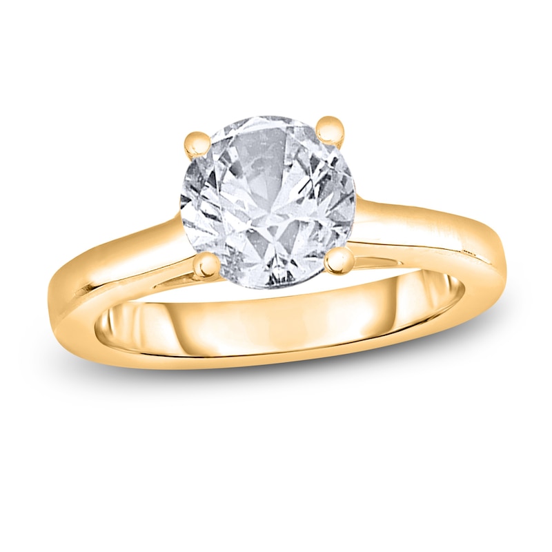 Diamond Solitaire Engagement Ring 5/8 ct tw Round 14K Yellow Gold (I2/I)