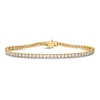 Lab-Created Diamond Tennis Bracelet 3 ct tw Round 14K Yellow Gold